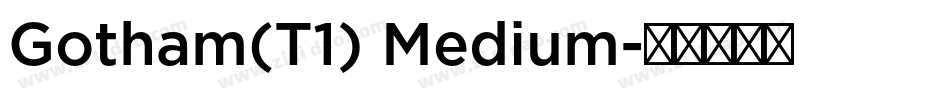 Gotham(T1) Medium字体转换